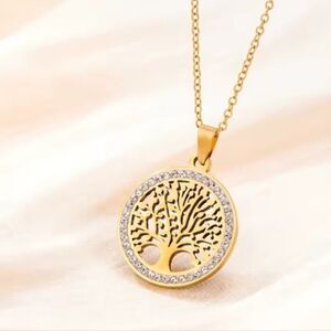 Gold Tree of Life Pendant Necklace